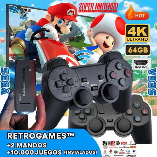 Consola RetroGames™ Versión Mejorada 4K*